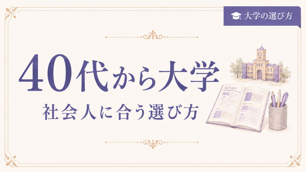 40代　大学　学び直し